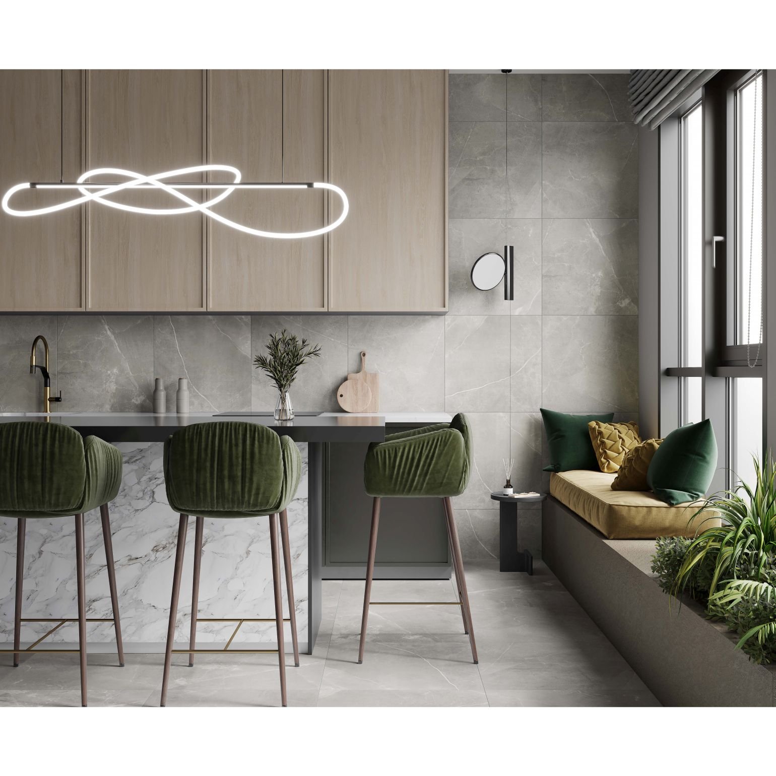 Керамогранит Laparet (Лапарет) Optima Gris 60x60 см Серый матовый