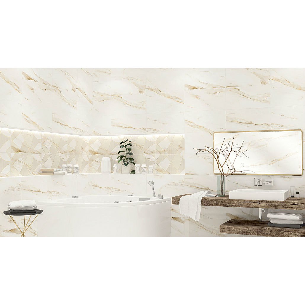 Плитка напольная Azori (Азори) Calacatta royal бежевый 42х42 см, толщ. 9 мм, (507913001)