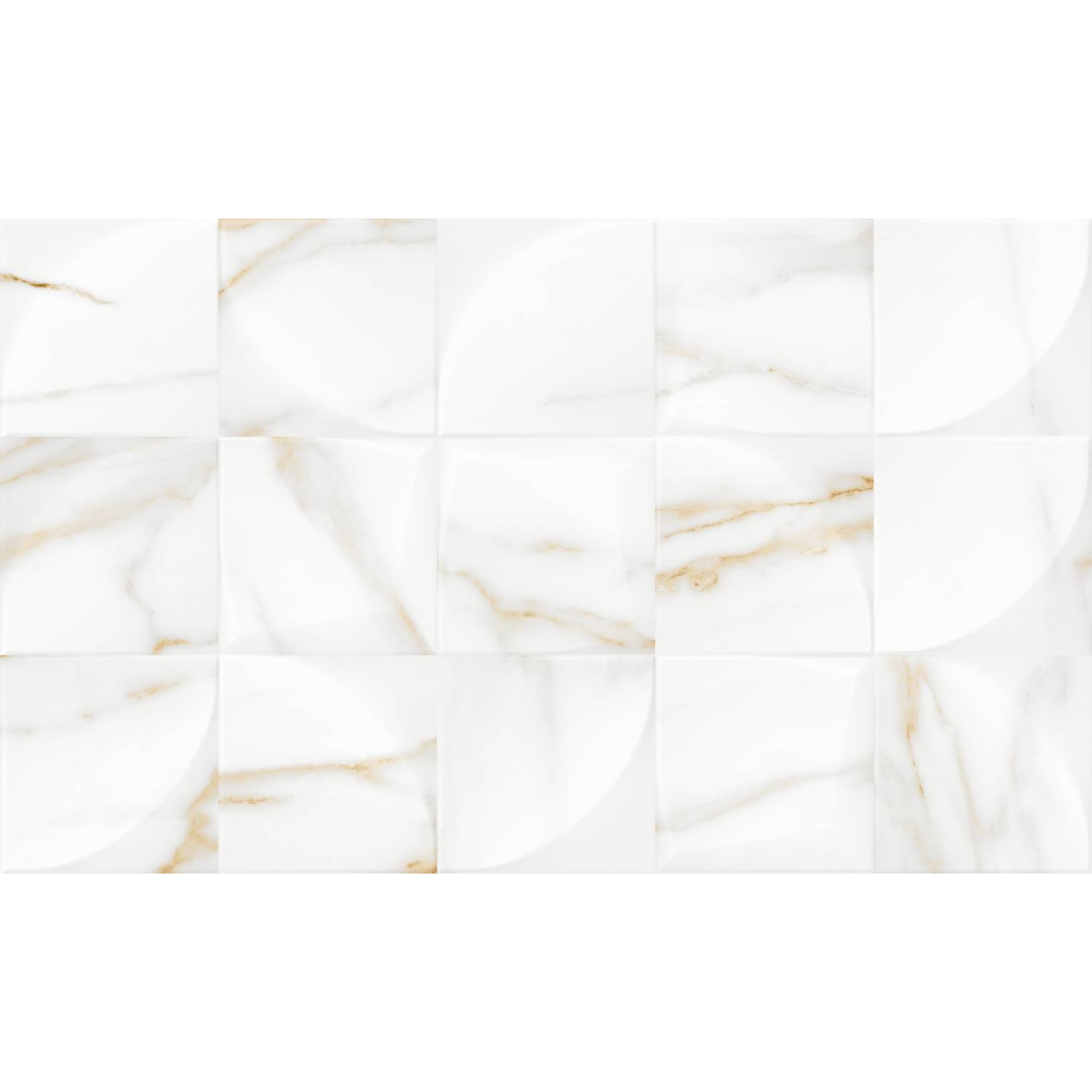 Плитка настенная Gracia Ceramica Marmaris white белый 02 30х50 см 010100001395