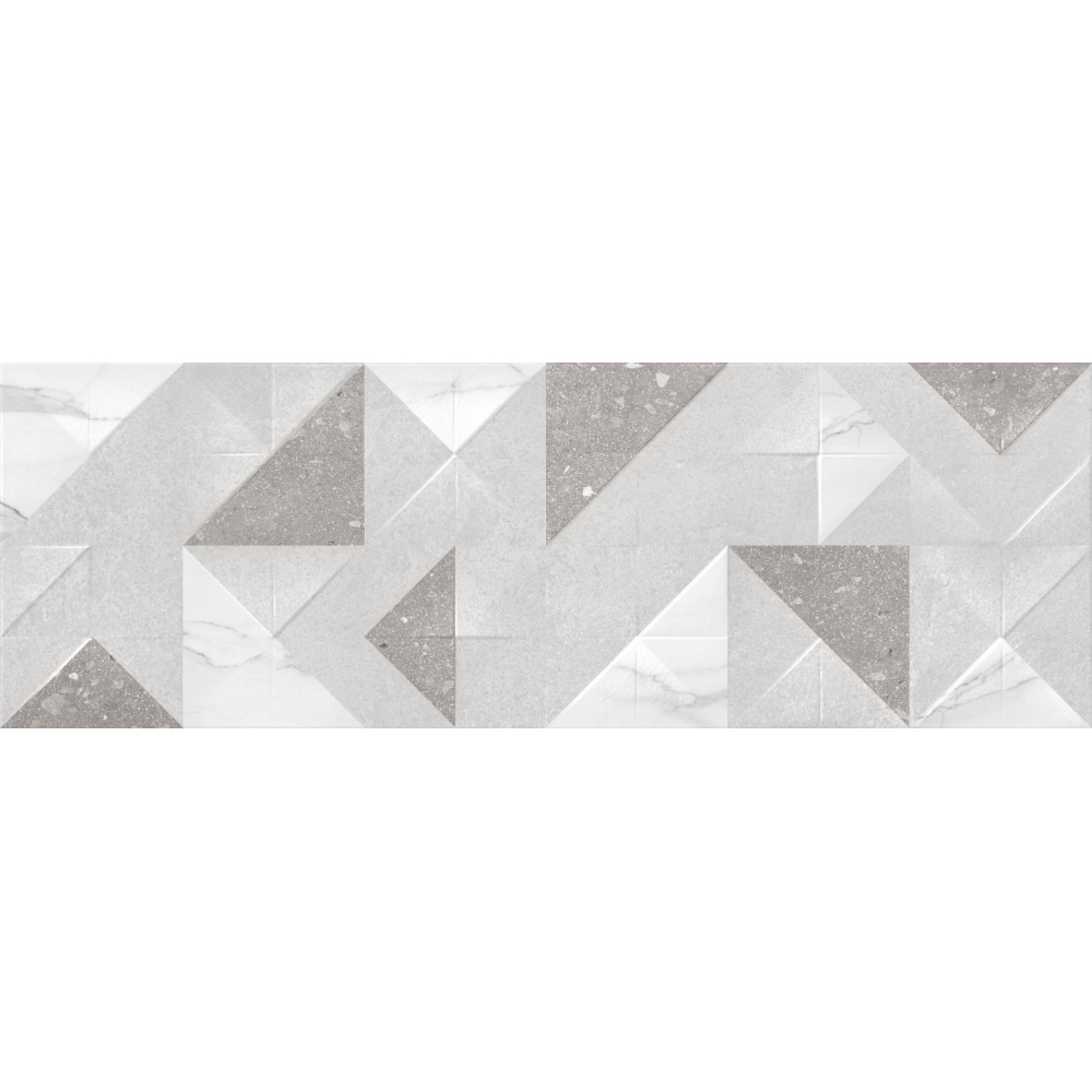 Плитка настенная Gracia Ceramica Origami grey серый 03 30х90 см 010100001308