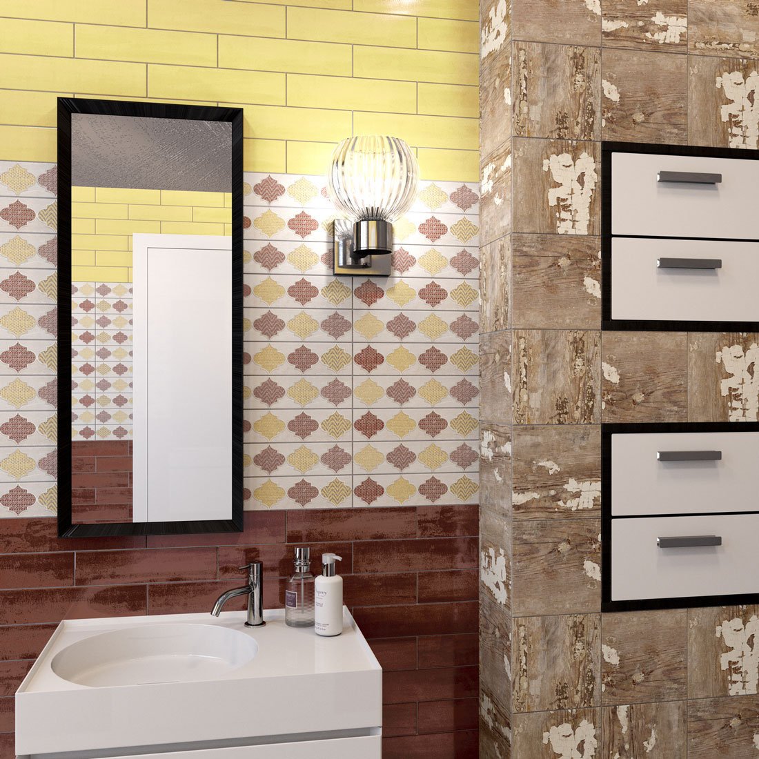 Керамогранит Gracia Ceramica (Грация Керамика) Solera red красный PG 01 7.5х30 см 010400000199