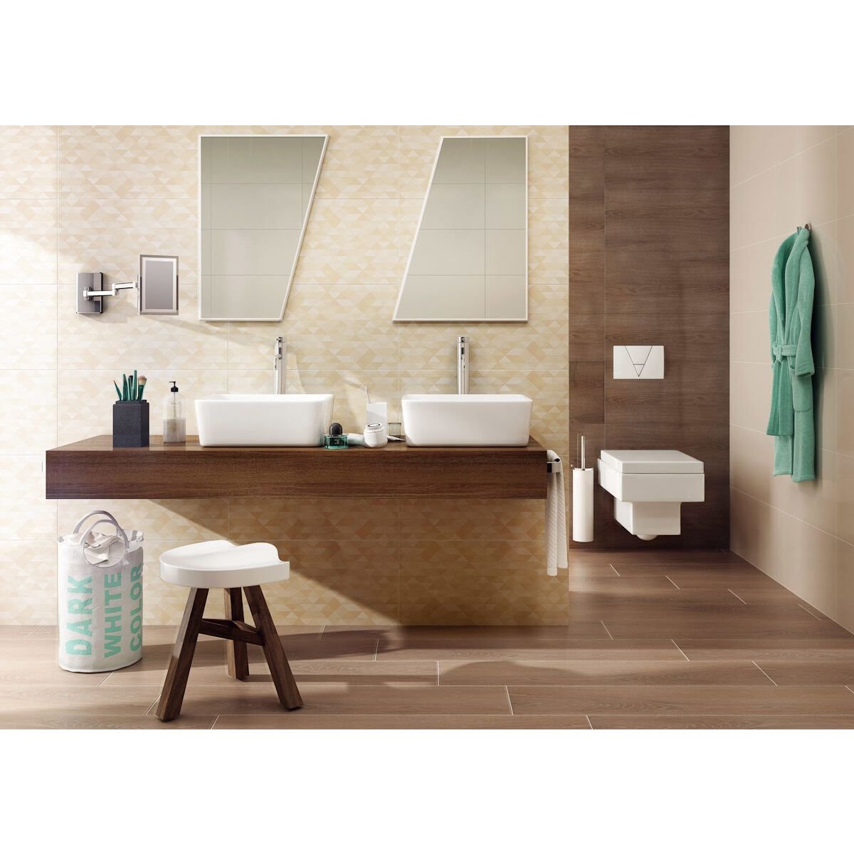 Настенная плитка Paradyz (Парадайз) Cassinia Beige Geo ректификат 25х75 см