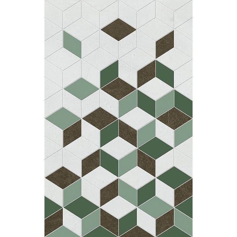 Декор Шахтинская плитка Веста зеленый 01 25х40 см