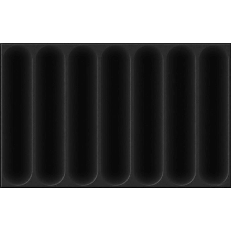 Настенная плитка Шахтинская плитка Марсель черная 02 25х40 см