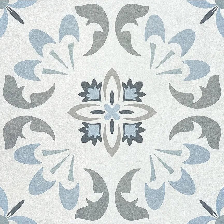Керамогранит М-Квадрат (Кировская керамика) ProGres (Прогрес) Majolica Grey Deco Светло-серый 45х45 см (737497)