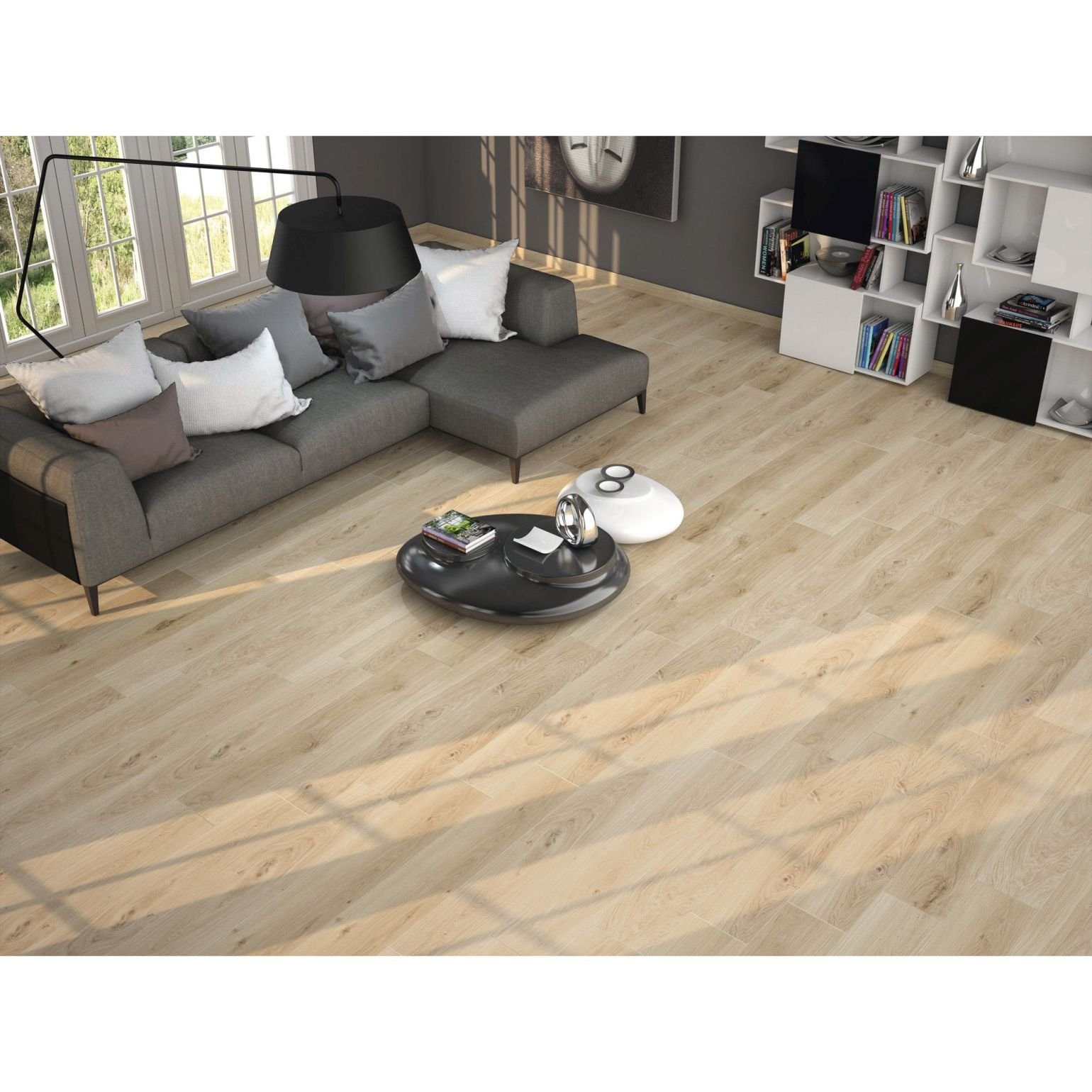 Напольная плитка Ape Ceramica (Апе Керамика) Oregon Gris Rect 20x120 см, ректификат, A034142