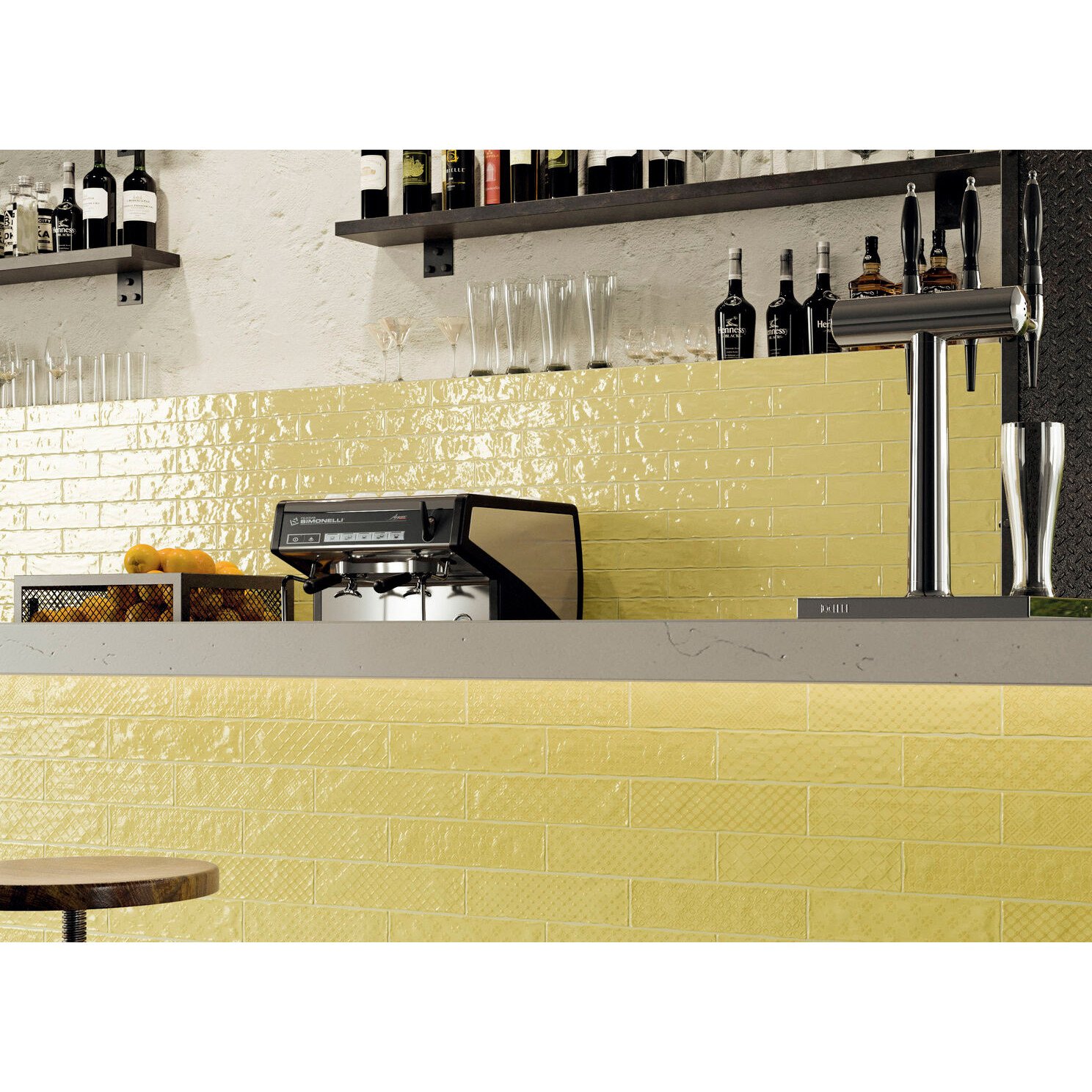 Настенная плитка El Barco (Эль Барко) Music Lemon Decor (12 видов рельефов, 12 рисунка) 7,5х30 см (78800486)