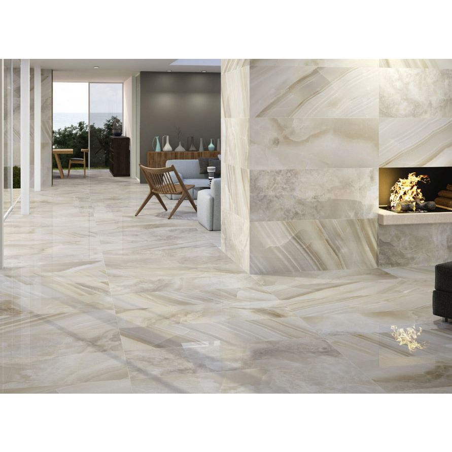 Керамогранит Porcelanite Dos Pulido Rectificado 1331 Beige 48x128 см