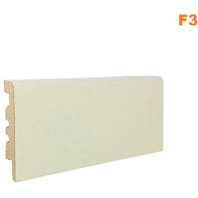 Плинтус Finitura Dekor (Финитура Декор) МДФ гладкий 70х16х2440 мм R5, R9, c фаской F1, F2, F3 грунтованный
