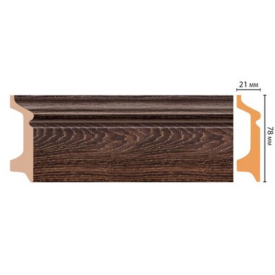 Цветной напольный плинтус Decomaster (Декомастер) из полистирола 21х78х2400 мм D122-81 ШК/16