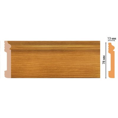 Цветной напольный плинтус Decomaster (Декомастер) из полистирола 13х79х2400 мм D005-73ДМ