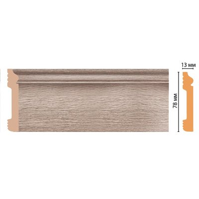 Цветной напольный плинтус Decomaster (Декомастер) из полистирола 13х79х2400 мм D005-77ДМ