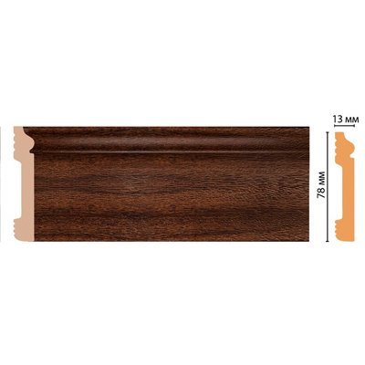 Цветной напольный плинтус Decomaster (Декомастер) из полистирола 13х79х2400 мм D005-438ДМ