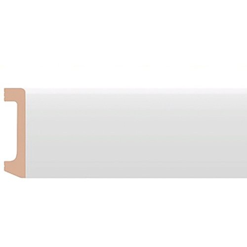 Напольный плинтус Decomaster (Декомастер) из дюропласта под окраску белый 80х17х2000 мм D235 ШК/20 ДМ