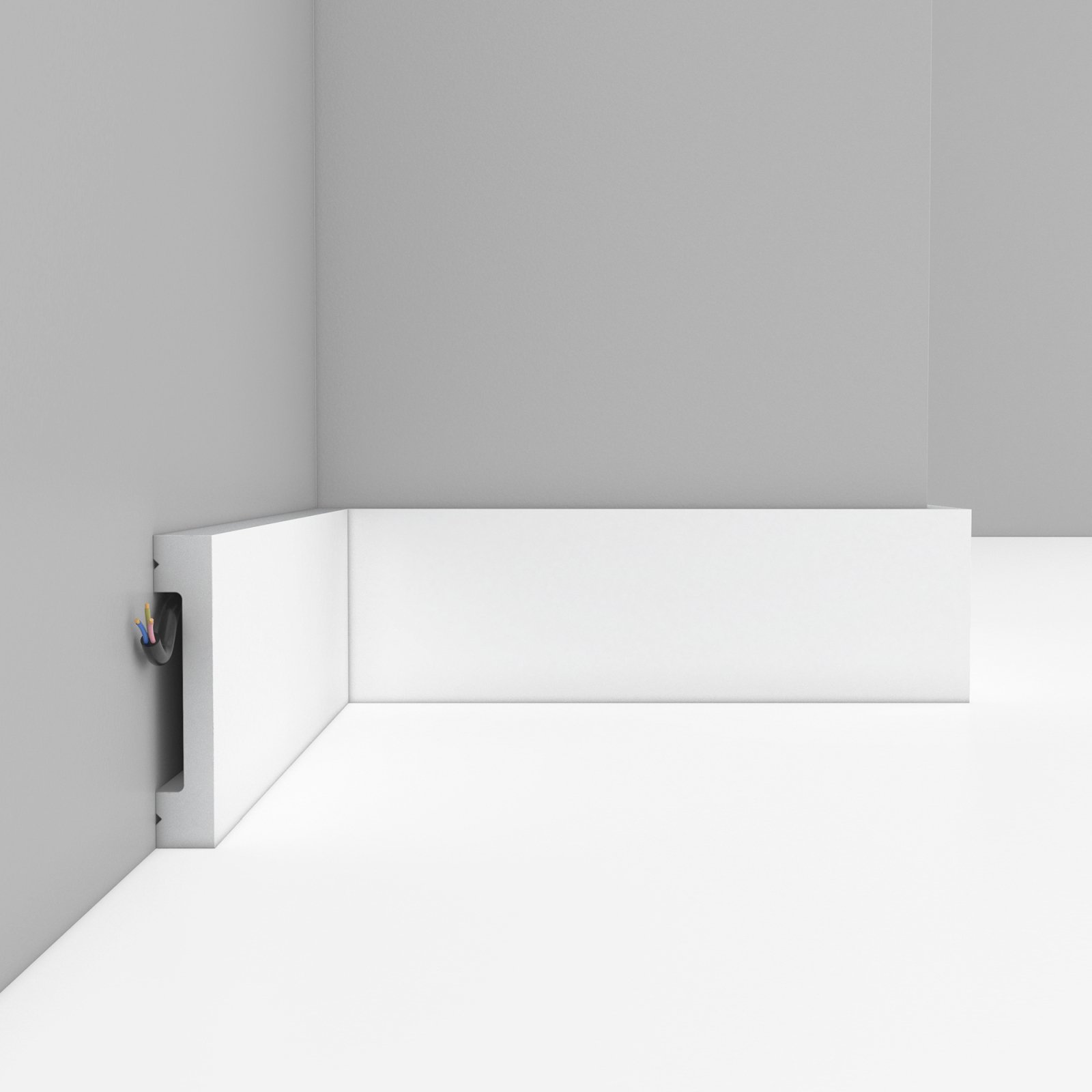 Напольный плинтус Decomaster (Декомастер) из дюропласта под окраску белый 66х13х2000 мм D157 ДМ