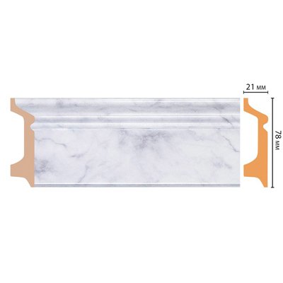 Цветной напольный плинтус Decomaster (Декомастер) из полистирола 21х78х2400 мм D122-79ДМ