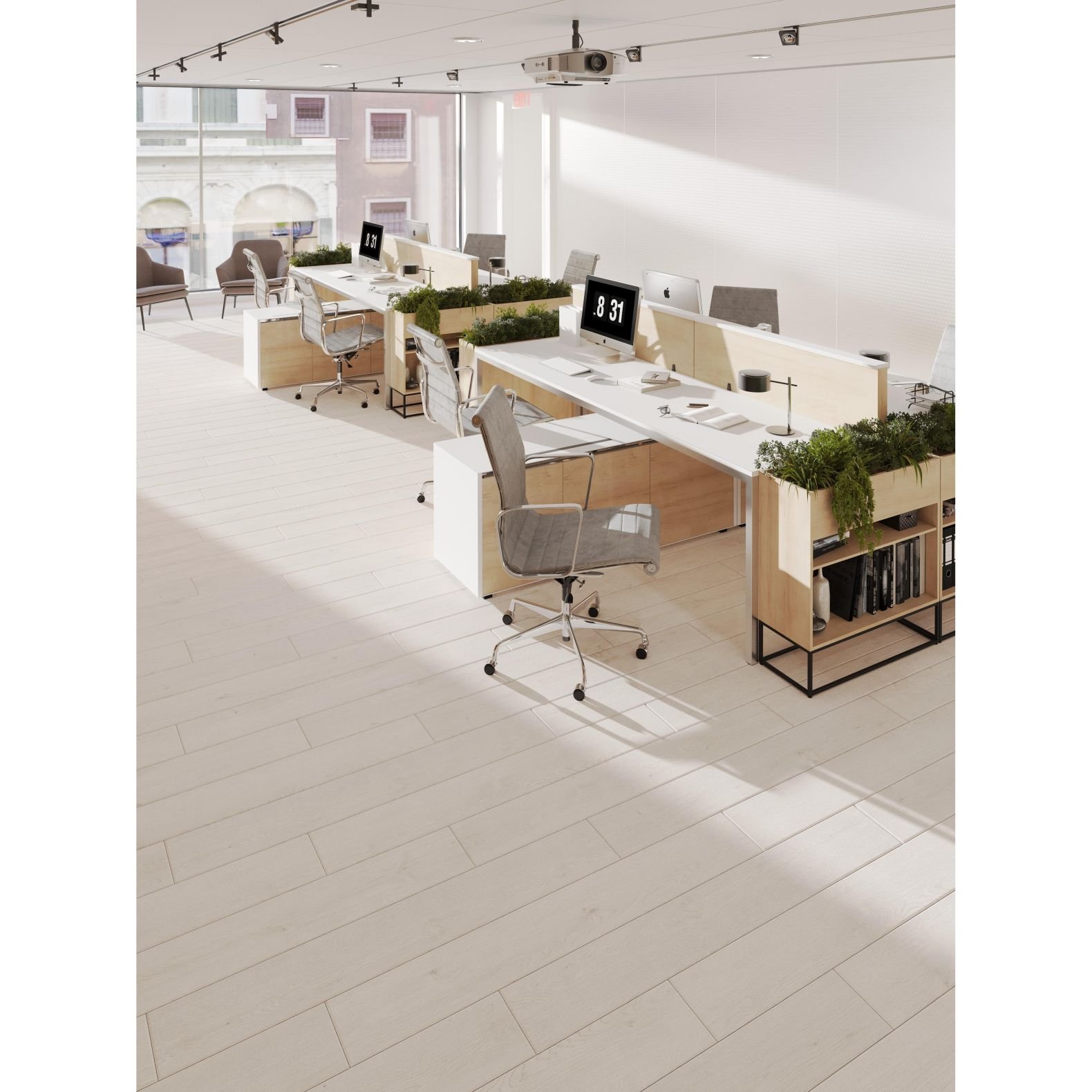 Ламинат Egger (Эггер) Pro Classic 8/33 Дуб Ньюбери белый (Oak Newbury White), Epl045