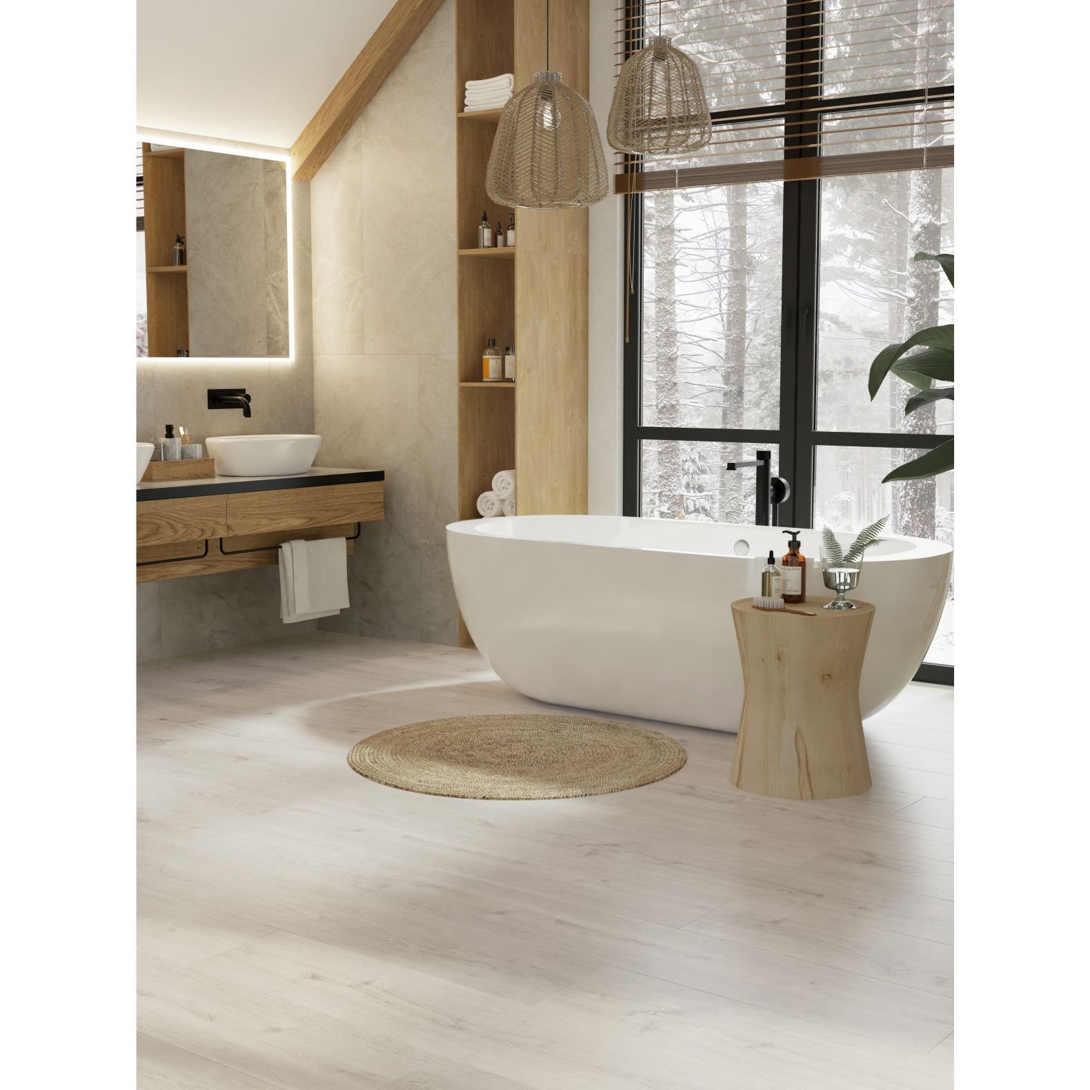 Ламинат Egger (Эггер) Pro Large Aqua+ 8/33 Дуб Уолтем белый (Oak Waltham white), Epl123