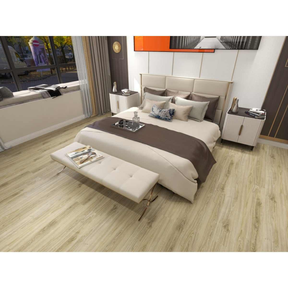Виниловый пол SPC Damy Floor (Деми Флур) Family SPC 4/43 Дуб Белый (Oak White), Sl3739-3