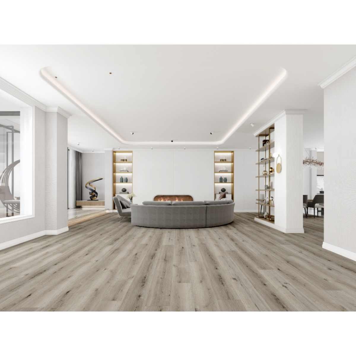 Виниловый пол SPC Damy Floor (Деми Флур) Family SPC 4/43 Дуб Состаренный Серый (Oak Aged Gray), T7020-5D