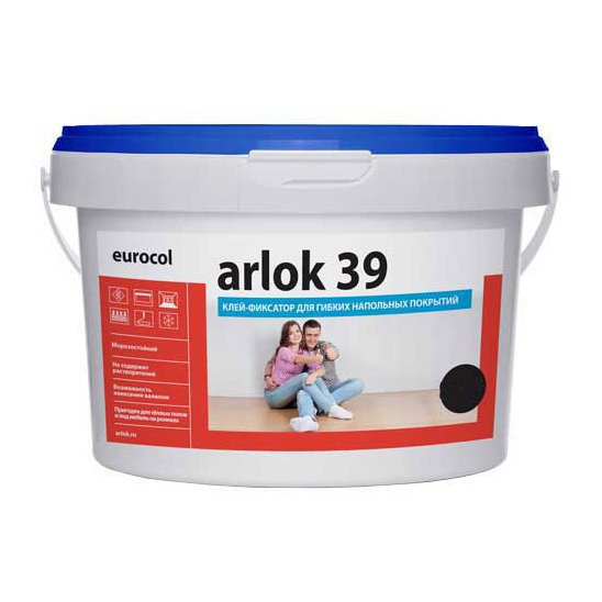 Клей-фиксатор для гибких напольных покрытий водно-дисперсионный Forbo Eurocol Arlok 39 ( Еврокол Арлок 39) (25 м2) однокомпонентный 1к 5 кг