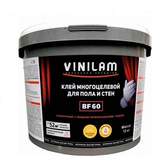 Клей многоцелевой Vinilam (Винилам) BF60 для пола и стен акриловый однокомпонентный 1к 13 кг
