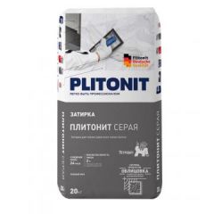 Затирка Plitonit (Плитонит) для плиточных швов серый 20 кг