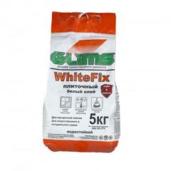 Клей для плитки Glims Whitefix водостойкий 5 кг
