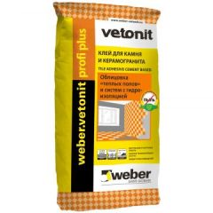 Клей для плитки Weber-Vetonit Profi Plus 25 кг