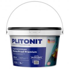 Гидроизоляция полимерная готовая Plitonit (Плитонит) WaterProof Premium зеленая 2,5 кг