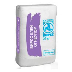 Термостойкий клей для печей и каминов БИРСС (BIRSS) Огнеупор 25 кг