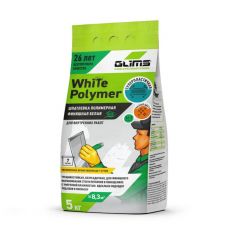 Шпатлевка полимерная Glims WhitePolymer финишная 5 кг
