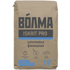 Шпатлевка полимерная финишная Волма (Volma) Iskrit Pro белоснежная 19 кг