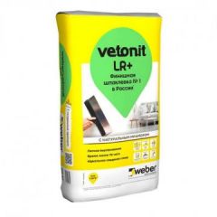 Шпатлевка полимерная Weber-Vetonit LR+ белый 20 кг