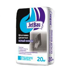 Шпатлевка финишная цементная Jetbau (Джетбау) белый финиш 20 кг
