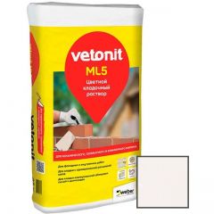 Смесь кладочная Vetonit МЛ 5 Наттас кремово-белая 150 25 кг