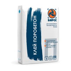 Клей для блоков БИРСС (BIRSS) Поробетон Мороз 25 кг