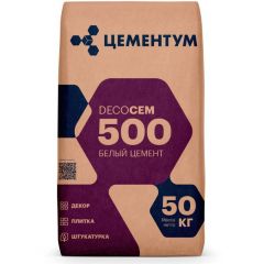 Цемент М-500 Цементум DecoCem Белый 50 кг