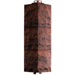 Угол наружный к фасадным панелям Fineber Файнбер Дачный Доломит Темно-коричневый 485х140 мм