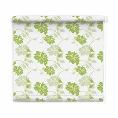 Штора рулонная Мини ролета Legrand (Легранд) Цветы Зеленый 61,5х175 см