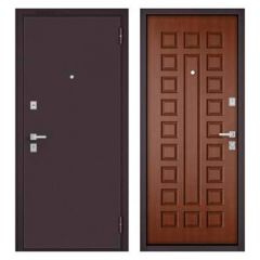 Дверь стальная в квартиру Бульдорс Mass 70 Букле Шоколад, Дуб Золотой М-110 2,05х0,88 м