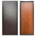 Дверь стальная в квартиру Бульдорс Econom-3 Букле Шоколад, МДФ Дуб Золотой, Е-110 2,05х0,96 м