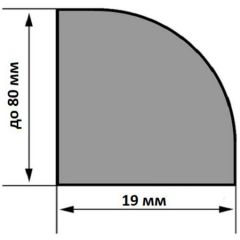 Молдинг Finitura Dekor шпон ширина до 80, 19х2400 мм, орех американский, пог. м