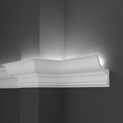 Карниз Decor-Dizayn (Декор-Дизайн) 2000х120х75 мм Белый (DD509)