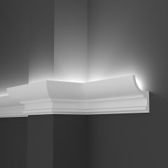 Карниз Decor-Dizayn (Декор-Дизайн) 2000х100х55 мм Белый (DD507)