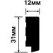 Финишный молдинг HiWood (ХайВуд) 2700х31х12 мм NP Белый (LF124B)