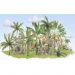 Обои виниловые на флизелине Design Studio 3D Животный Мир Город обезьян в тропиках на голубом Натуральный холст (NKID-024)