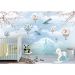 Обои виниловые на флизелине Design Studio 3D Детские Шары в облаках над горами Фреска (NKID-011)