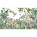 Обои виниловые на флизелине Design Studio 3D Детские Акварельные животные в тропической листве Натуральный холст (NKID-014)