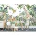 Обои виниловые на флизелине Design Studio 3D Детские Акварельные животные в тропической листве Фреска (NKID-014)
